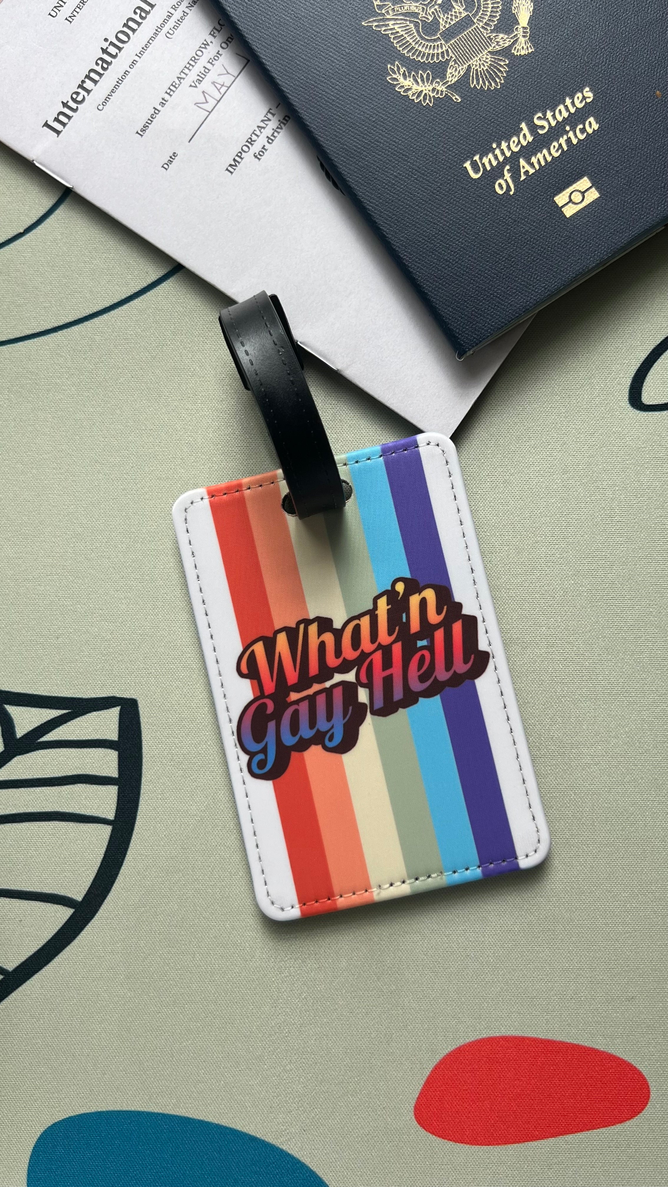 Unapologetic Rainbow Luggage Tag